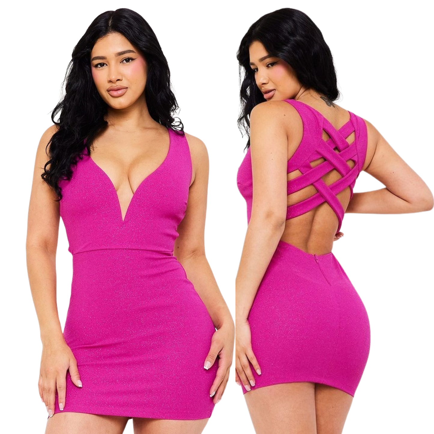 Roxana Fuchsia Dress