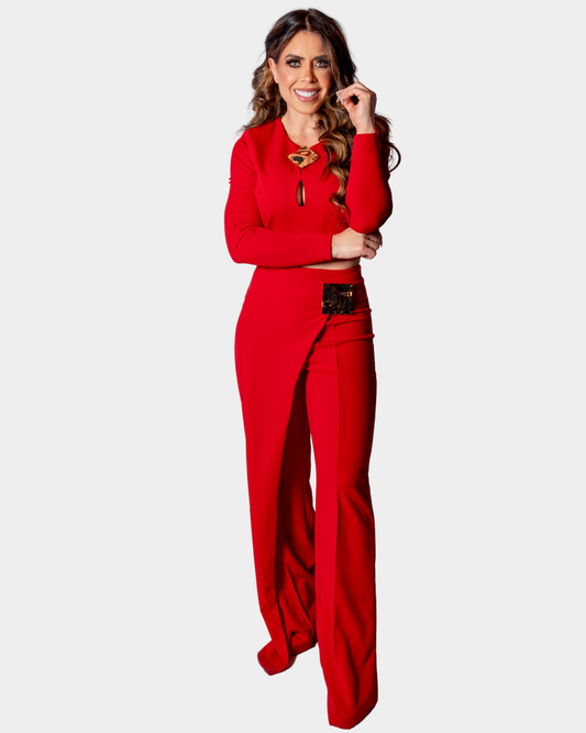 Conjunto  Rojo – Top y Pantalón
