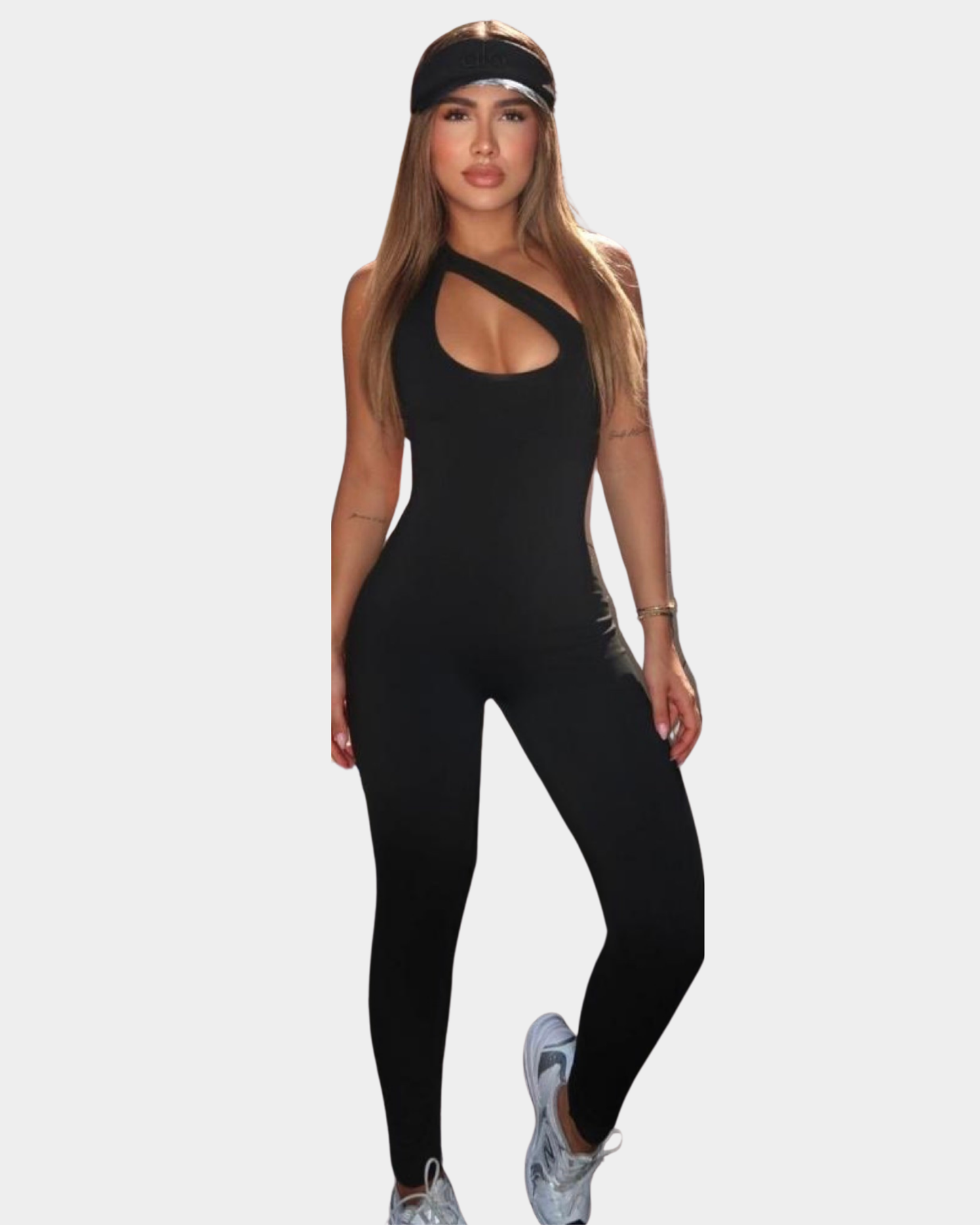 Enterizo Deportivo Negro Cut-Out