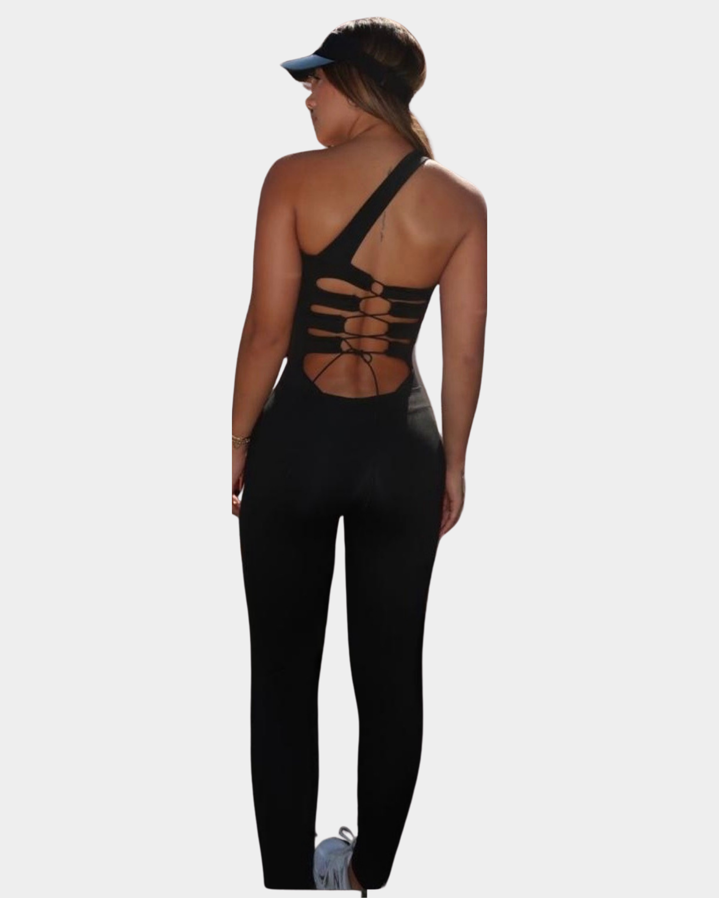 Enterizo Deportivo Negro Cut-Out