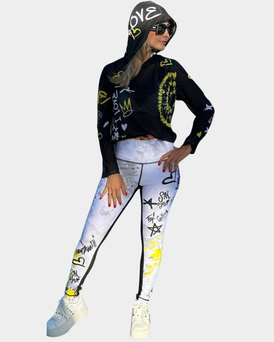 Conjunto Sculpt Negro & Amarillo