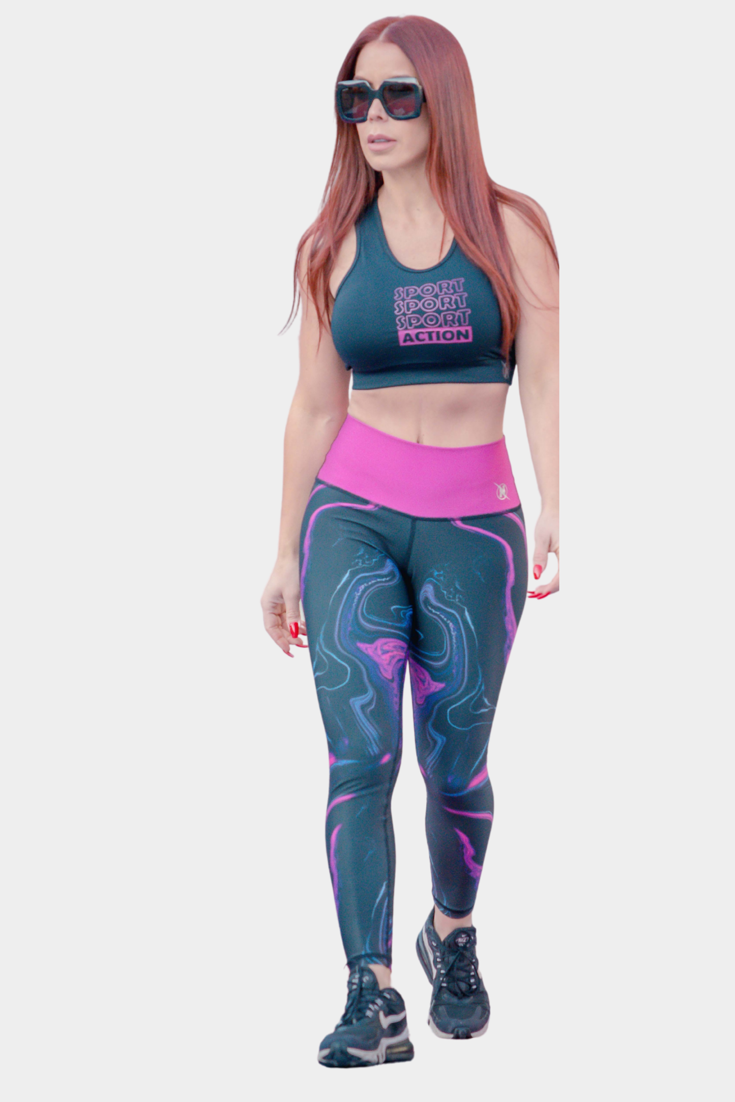 Conjunto Sculpt Negro & Morado