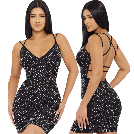 Rhinestone mini dress